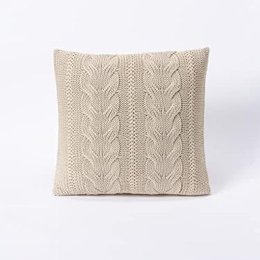 Imagem de Capa de Almofada Trico 45x45cm Sala Sofa Cama Tricot Viena