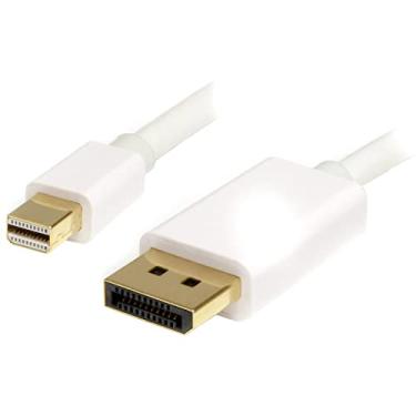 Imagem de StarTech.com Cabo adaptador Mini DisplayPort para DisplayPort 1.2 m branco de 2 m M/M - DisplayPort 4k com suporte HBR2 - Cabo Mini DP para DP