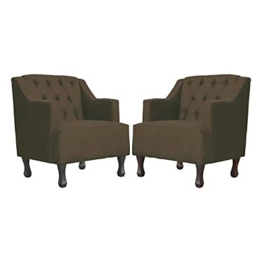 Imagem de Kit 02 poltronas Genesis Luxo Suede Cores - DS Estofados