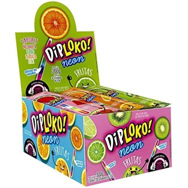 Imagem de Pirulito Dip Loko Neon Frutas Brilha No Escuro 30x10g Danila