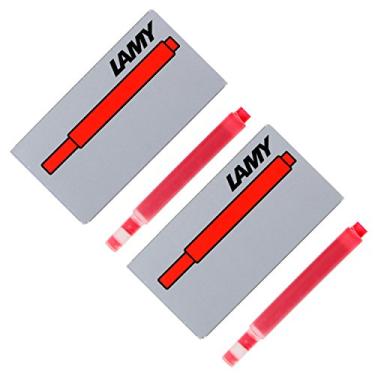 Imagem de Lamy Cartuchos de tinta para caneta-tinteiro, tinta vermelha, pacote com 10 (LT10RD)