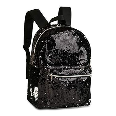 Imagem de Mochila Costas Paetê Preto/Dourado CG2027 Clio