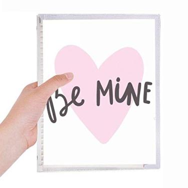 Imagem de Caderno de anotações escritas à mão Be Mine com folhas soltas e diário recarregável