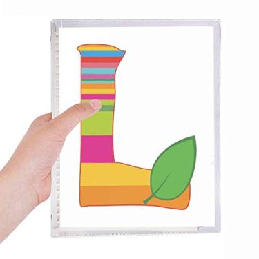 Imagem de Caderno L Alfabeto Laranja Frutas Fofo no Padrão Folhas Soltas Diário Recarregável Papelaria