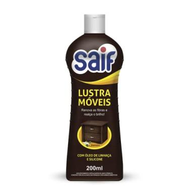 Imagem de Saif Lustra Móveis Jasmim 200Ml Lustra Móveis Com Óleo De Linhaça E Silicone Marrom Renova As Fibras E Realça O Brilho