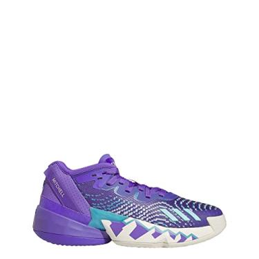 Imagem de adidas T nis de basquete unissex D.o.n. Issue 4, Roxo (Purple Rush/Off White) Clear Aqua, 43 BR