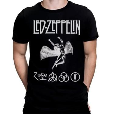 Imagem de Camiseta Banda Led Zeppelin Camisa Rock 100% Algodao - If Camisas