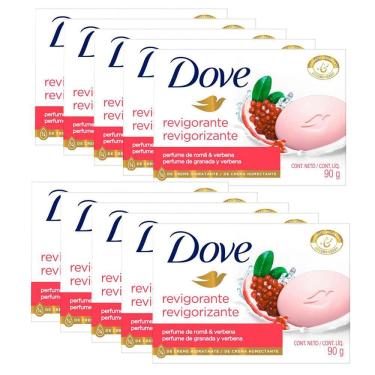 Imagem de Kit Sabonete Em Barra Dove Revigorante Go Fresh Romã E Verbena 90g 10 Unidades