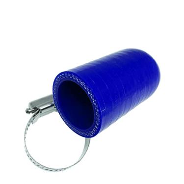 Imagem de Bekelan Tampa de refrigeração universal de silicone reforçada azul de 27 mm com braçadeira para aquecedor de bypass, kit de tampa protetora de porta de água a vácuo