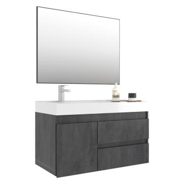 Imagem de Gabinete Banheiro com Cuba e Espelheira 80cm Multimóveis VCR10074