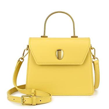 Imagem de Scarleton Bolsas para mulheres, bolsas transversais para mulheres, mini bolsas estruturadas, bolsa de ombro com alça superior, H2077, Amarelo E, Small