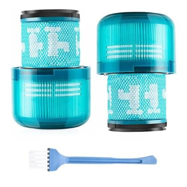 Imagem de Pacote com 2 filtros de substituição para Dyson V11 Torque Drive, V11 Animal, V15 Detect, V15 Detect +, SV14 Cordless Stick Aspirador, Compare com a peça nº 970013-02 (azul-verde)