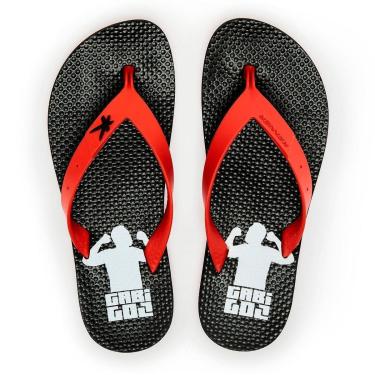 Imagem de Chinelo Kenner Summer Gabigol Masculino - Preto e Vermelho - 43-Masculino