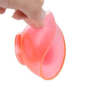 Imagem de BoNew Tigelas de alginato de mistura de borracha flexível antiaderente dental, 3 peças, rosa