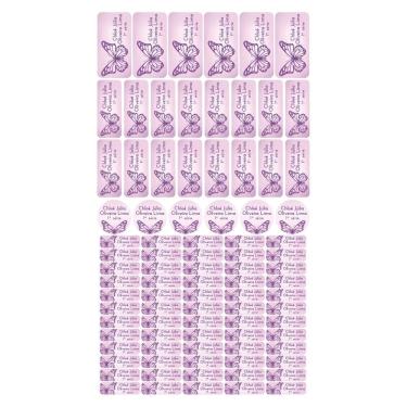 Imagem de Adesivo Etiqueta Escolar Personalizado Vinil Borboleta 88 UN