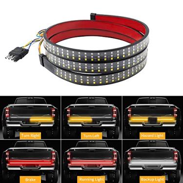 Imagem de 1797 Fita de LED para caminhonete, luz traseira, porta traseira, sinalização traseira, barra de luz traseira de freio, acessórios para Ford Chevrolet, Dodge, Toyota, captador brilhante, seguro, vermelho, amarelo, branco, 152 cm, 1,5 m
