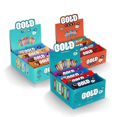 Imagem de BOLD Snacks barra de proteína - BOLD Mista + Thin Mista + Tube Mista (3 Caixas C/ 12 unid.)-Unissex