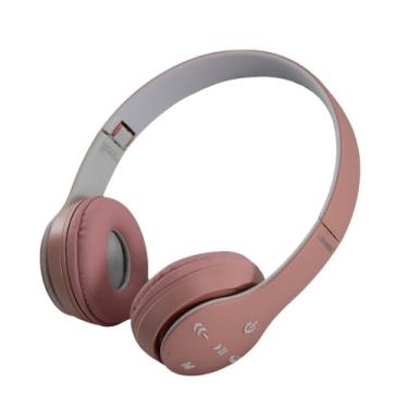 Imagem de Fone Sem Fio Bluetooth Headphone Colorido com Microfone Embutido Wireless Gamer (Rosa)