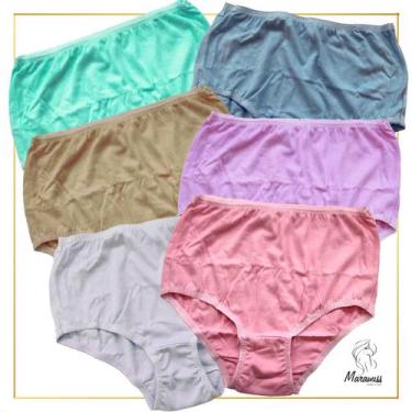 Imagem de Kit 6 Calçola Senhora PLUS SIZE 100% Algodão XGG-G1-G2 - Maramiss Ling
