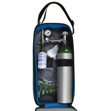 Imagem de Kit Oxigênio Portátil 3 Litros Alumínio com Bolsa Royal Sem Carga - Co