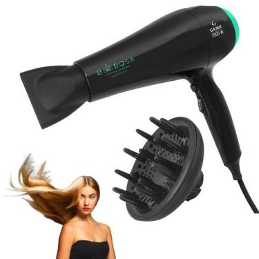 Imagem de Secador de cabelo gama babosa com difusor 2100w 127v, Preto e Verde, 1