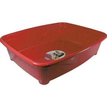 Imagem de Bandeja para Gatos Classic Vermelho - Furacão Pet