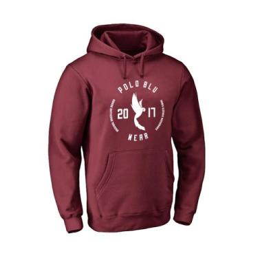 Imagem de Moletom Masculino Canguru Macio Bolsos Capuz Confortável - Polo Blu, B