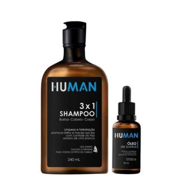 Imagem de Kit Shampoo 31 Barba Cabelo Corpo 240ml e Óleo para Barba Human 30ml 