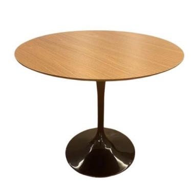 Imagem de Mesa Apoio Tulipa Saarinen Redonda 65 cm - Freijó - Linn Design Decor