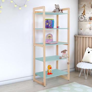 Imagem de Estante Infantil Alta para Livros e Brinquedos Diversos 64x150cm Color