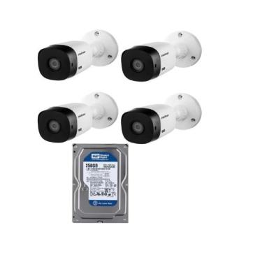 Imagem de Kit com 4 Unidades de Câmeras bullet Intelbras Vhl 1120 B Hd 720p C/Hd