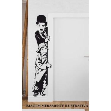 Imagem de Adesivo para Porta Charlie Chaplin - Lojinha da Luc Adesivos