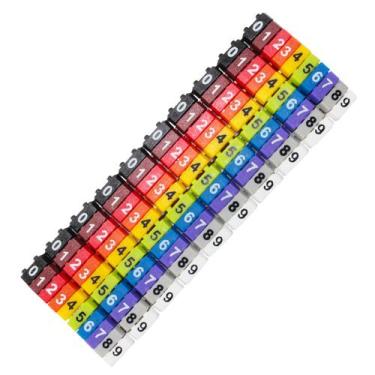 Imagem de Kit de Anilhas Numéricas para identificação de cabos de rede LAN e CFT