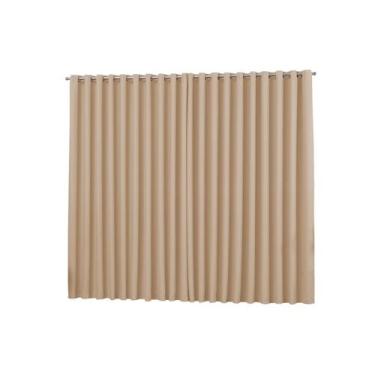 Imagem de Cortina Blackout Liso 6 Metros X2,50m Palha - Essência Enxovais