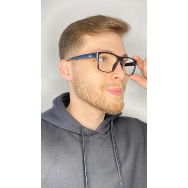 Imagem de Armação Óculos Grau Quadrada Masculino Eduardo Preto - Palas Eyewear