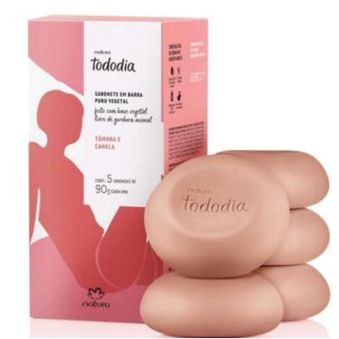 Imagem de 1 Caixa de Sabonete hidratante em barra Natura Tododia Tâmara e Canela