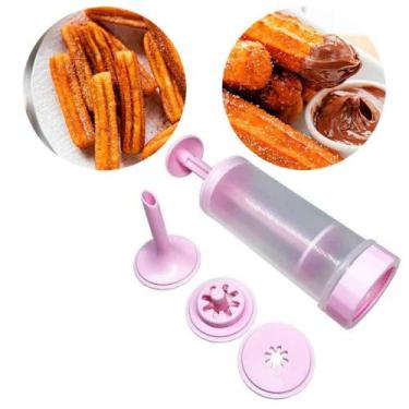 Imagem de Churros Fácil Máquina de Fazer Churros Manual Acompanha 2 Bicos + Rech