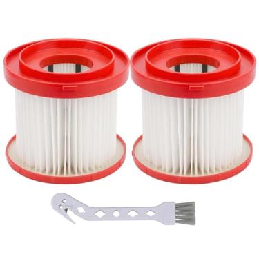 Imagem de 2 pacotes de substituição de filtro HEPA 49-90-1900 compatível com aspirador de pó Milwaukee sem fio M18 2 galões, aspirador úmido/seco, modelo # 0880-20 0780-20