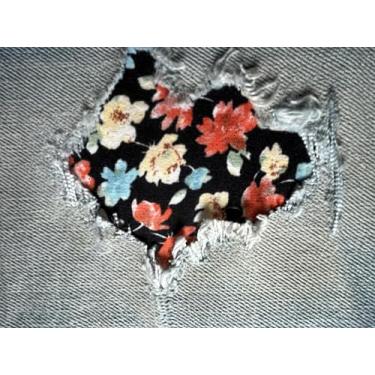 Imagem de Tecido Floral Stretch II Peek-A-Boo Iron On Patches da HoleyPatches em diversas cores/tamanhos - Feito à mão nos EUA (vermelho, amarelo, azul, conjunto de 5 a 15 x 15 cm)