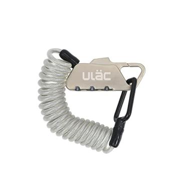 Imagem de ULAC Piccadilly LTD Mini cadeado de combinação de cabo, trava de capacete para bicicleta, motocicleta, e-scooter; pequeno cadeado portátil para armário de academia, carrinho de bebê, mala, bagagem,