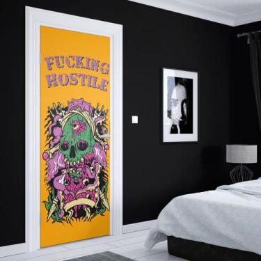 Imagem de Adesivo de Porta Fucking Hostile - Império da Impressão, M - 80cm X 21