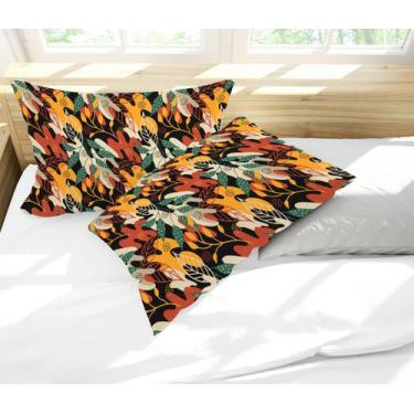 Imagem de Par de Fronhas Estampa Folhas Orgânicas Estampadas - Core Decore