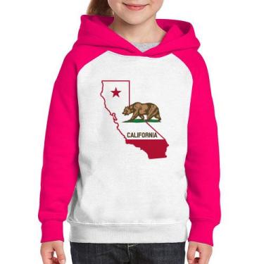 Imagem de Moletom Infantil Califórnia - Foca na Moda, Branco, Rosa, 4