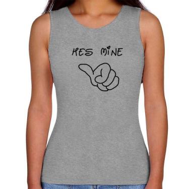 Imagem de Regata Feminina He's Mine - Foca na Moda, Cinza, GGG