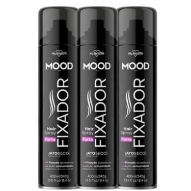 Imagem de Kit 3 Hair Spray Fixador Forte Mood 400Ml - My Health