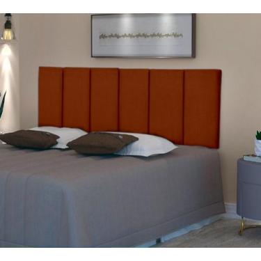 Imagem de Cabeceira Estofada Cama Box Solteiro 90 cm Dubai - Magazine L, Laranja