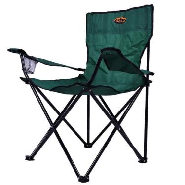 Imagem de Cadeira Dobrável Pesca E Camping Com Porta Copos Reforçada Até 120kg -