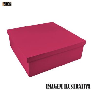 Imagem de Kit 45 Caixa Quadrada Tampa Sapato 20x20x5 Madeira Pintado - ATACADÃO 