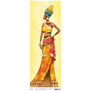 Imagem de Papel para Arte Francesa 22,8 x 62cm - Litoarte, AFVE007 - MULHER/FLOR