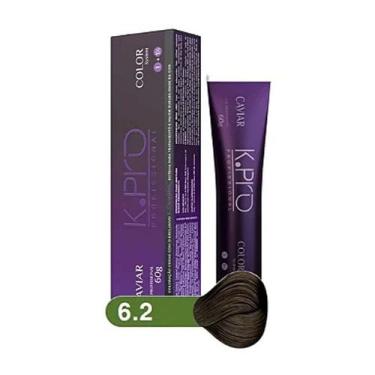 Imagem de Tintura Profissional K.PRO Caviar Color 6.2 Loiro Escuro Mate Peroliza